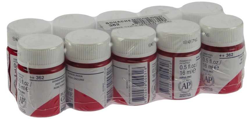 Talens Extra Fine gouache 16 ml bottle, dark pink