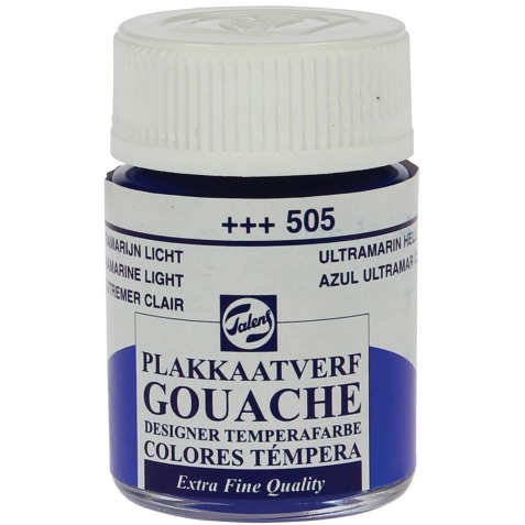 Talens gouache Extra Fine flacon de 16 ml, outremer clair