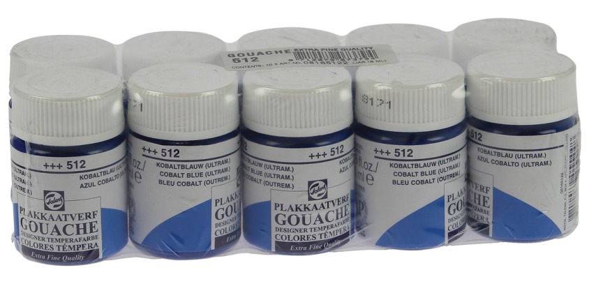 Talens Gouache Extra Fein Flasche 16 ml, Kobaltblau (Ultramarin)