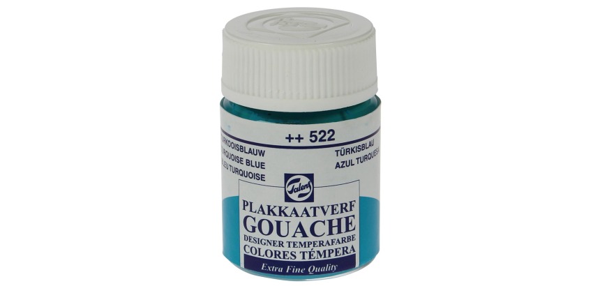Talens Extra Fine gouache 16 ml bottle, turquoise blue