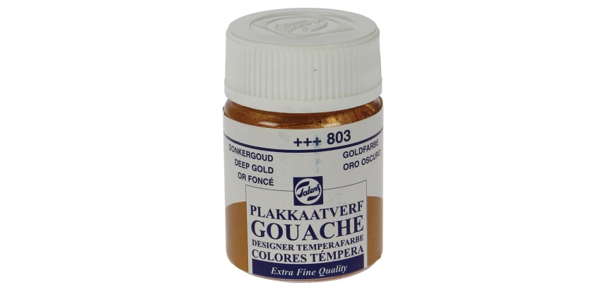 Talens Extra Fine gouache bottle 16 ml, dark gold