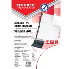 OFFICE products couvertures, A4, PVC, 200 microns, paquet de 200 pièces, transparent