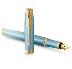 Parker IM Rituals vulpen, turkoois GT, fijn, giftbox