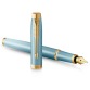 Parker IM Rituals stylo plume, turquoise GT, fine, giftbox
