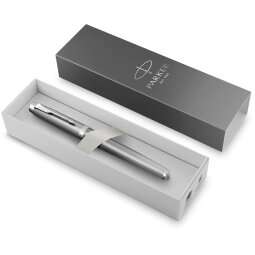 Parker IM Rituals, stylo plume, gris CT, fine, giftbox