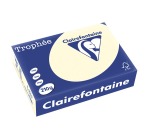 Clairefontaine Trophée Pastel, papier couleur, A4, 210 g, 250 feuilles, ivoire