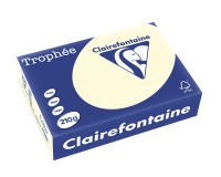 Clairefontaine Trophée Pastel, papier couleur, A4, 210 g, 250 feuilles, ivoire