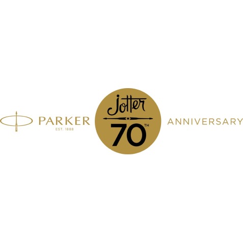Parker Jotter balpen special edition 70th Anniversary, stainless steel GT, medium, in giftbox