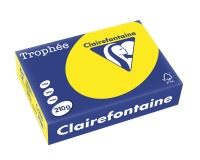 Clairefontaine Trophée Intens, papier couleur, A4, 210 g, 250 feuilles, jaune soleil