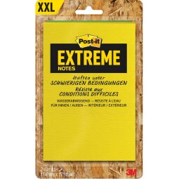 Post-it® Extreme Notes, ft 114 mm  x 171 mm, 2 blocs de 25 feuilles, couleurs assorties