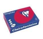 Clairefontaine Trophée Intens, papier couleur, A4, 210 g, 250 feuilles, rouge groseille
