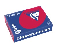 Clairefontaine Trophée Intens, papier couleur, A4, 210 g, 250 feuilles, rouge groseille