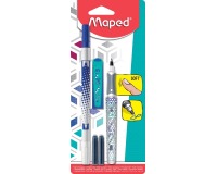 Maped roller Classic, op blister met 2 inktpatronen en 1 inktwisser