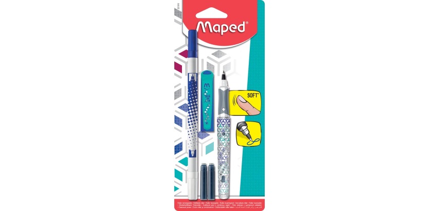 Maped roller Classic, sur blister avec 2 recharges et 1 effaceur