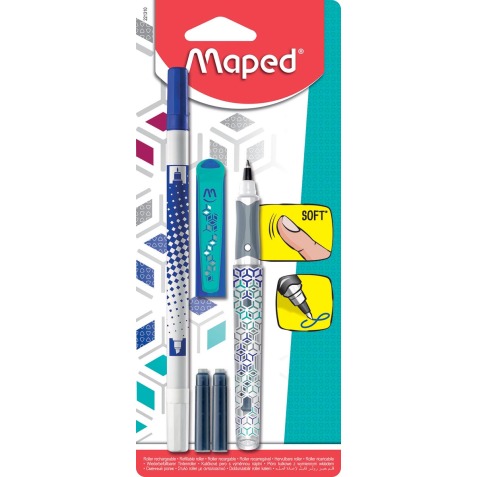 Maped roller Classic, sur blister avec 2 recharges et 1 effaceur