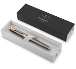 Parker IM Premium roller, gris GT, fine, giftbox