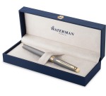 Waterman Hémisphère Metallic fountain pen, fine, gray GT, gift box