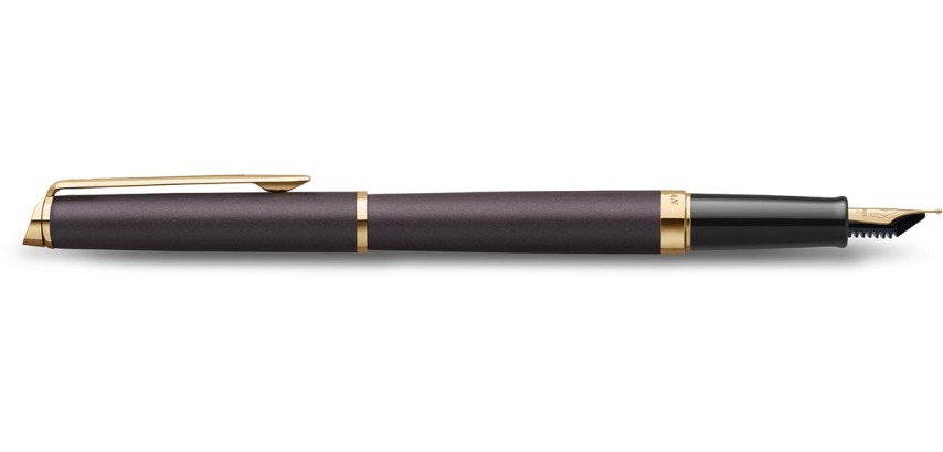 Waterman Hémisphère Metallic fountain pen, medium, black GT, gift box