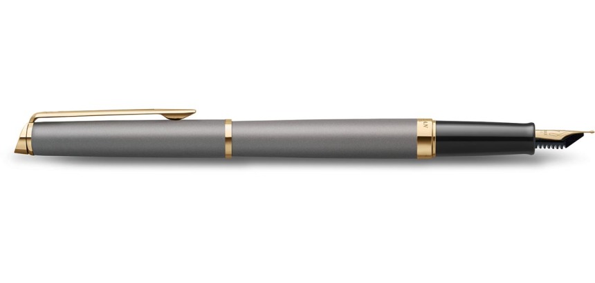 Waterman Hémisphère Metallic fountain pen, medium, gray GT, gift box