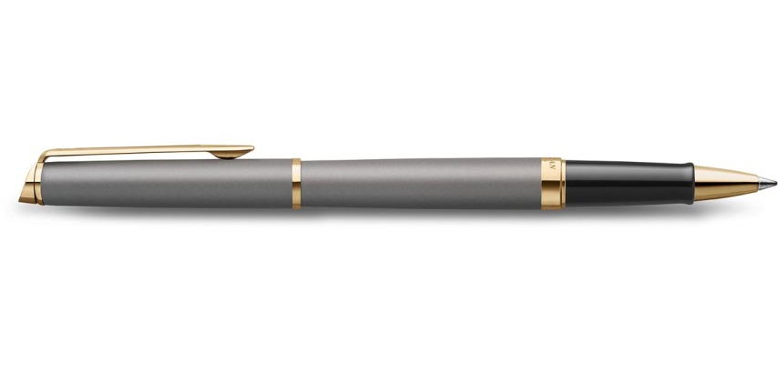 Waterman Hémisphère Metallic roller, fine, gray GT, gift box