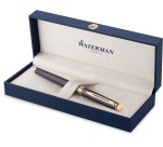 Waterman Hémisphère Metalic stylo plume, fin, noir GT, giftbox