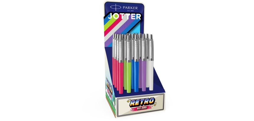 Parker Jotter Originals balpen 90's, medium, geassorteerde kleuren, display van 20 stuks