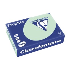 Clairefontaine Trophée Pastel, papier couleur, A4, 210 g, 250 feuilles, vert