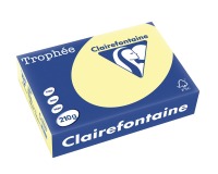 Clairefontaine Trophée Pastel, papier couleur, A4, 210 g, 250 feuilles, jaune canari