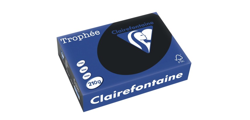 Clairefontaine Trophy Pastel, colored paper, A4, 210 g, 250 sheets, black