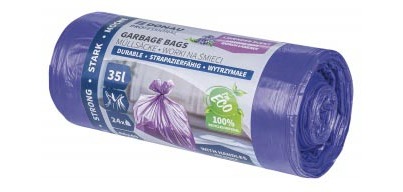 DONAU PROFESSIONAL trash bag, 18 microns, 49 x 66 cm, lavender, pack of 24 pieces