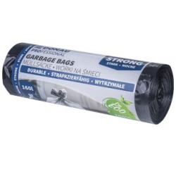 DONAU PROFESSIONAL garbage bag, 35 microns, size 90 x 110 cm, 160 liters, black, pack of 10 pieces
