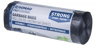 DONAU PROFESSIONAL trash bag, 40 microns, size 105 x 140 cm, 240 liters, black, pack of 10 pieces