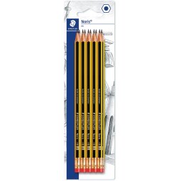 Staedtler crayon graphite Noris HB avec gomme, 10 pièces