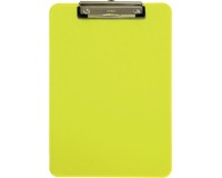 Porte-bloc MAUL A4 portrait PS transparent néon jaune