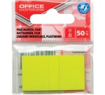 OFFICE products index, 25 x 43 mm, sachet suspendu de 50 pièces, geel