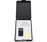 Porte-bloc avec compartiment MAULslim A4 portrait ouverture petit côté PP noir