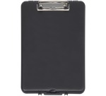Porte-bloc avec compartiment MAULslim A4 portrait ouverture petit côté PP noir