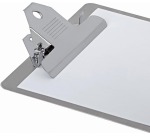 Porte-bloc MAUL A4 portrait pince plaque inox