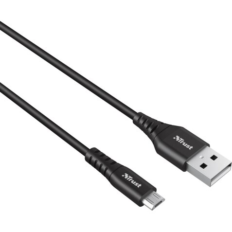Trust Ndura câble de charge et synchronisation, USB/USB micro, 1 m, noir