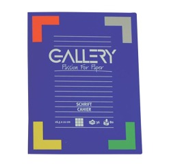 Gallery schrift, ft 16,5 x 21 cm, gelijnd, 72 bladzijden