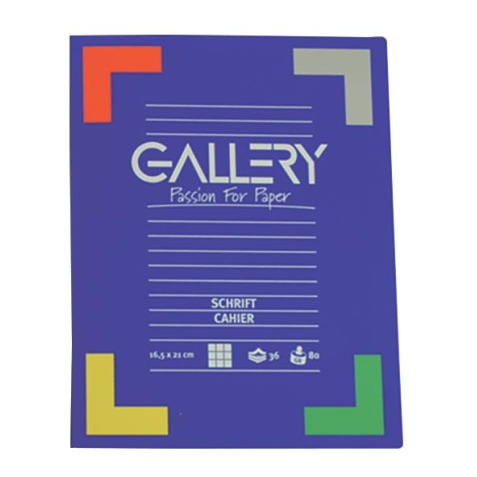 Gallery schrift, ft 16,5 x 21 cm, gelijnd, 72 bladzijden