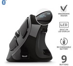 Trust souris ergonomique sans fil rechargeable Voxx, noir