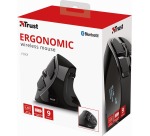 Trust souris ergonomique sans fil rechargeable Voxx, noir