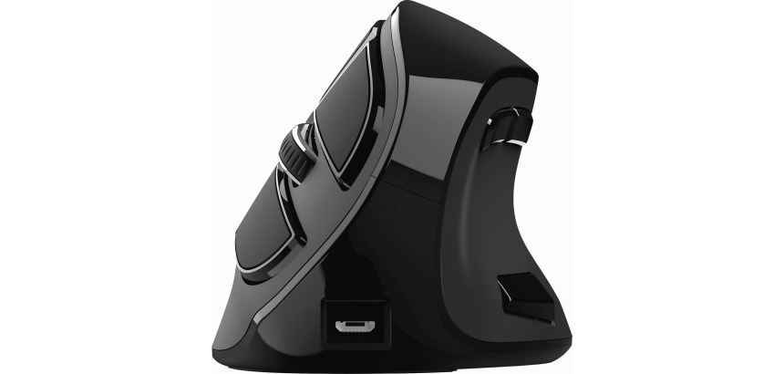 Trust souris ergonomique sans fil rechargeable Voxx, noir