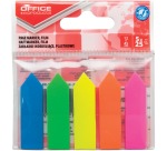 OFFICE products index pijltjes, 12 x 45 mm, ophangzakje van 5 x 25 tabs, geassorteerde kleuren