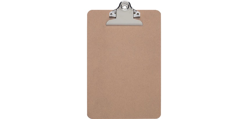 Maul Classic Clipboard, in wood hardboard, A5 portrait, brown