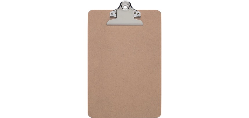 Maul Classic Clipboard, in wood hardboard, A5 portrait, brown