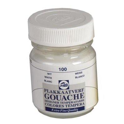 Talens gouache Extra Fine, flacon de 50 ml, blanc