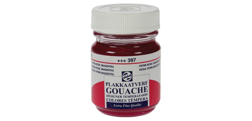 Talens Extra Fine Gouache 50 ml Bottle, Permanent Rose (Magenta)