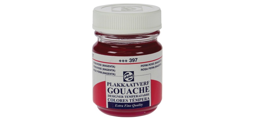 Talens plakkaatvef Extra Fijn flacon van 50 ml, permanentroze (magenta)